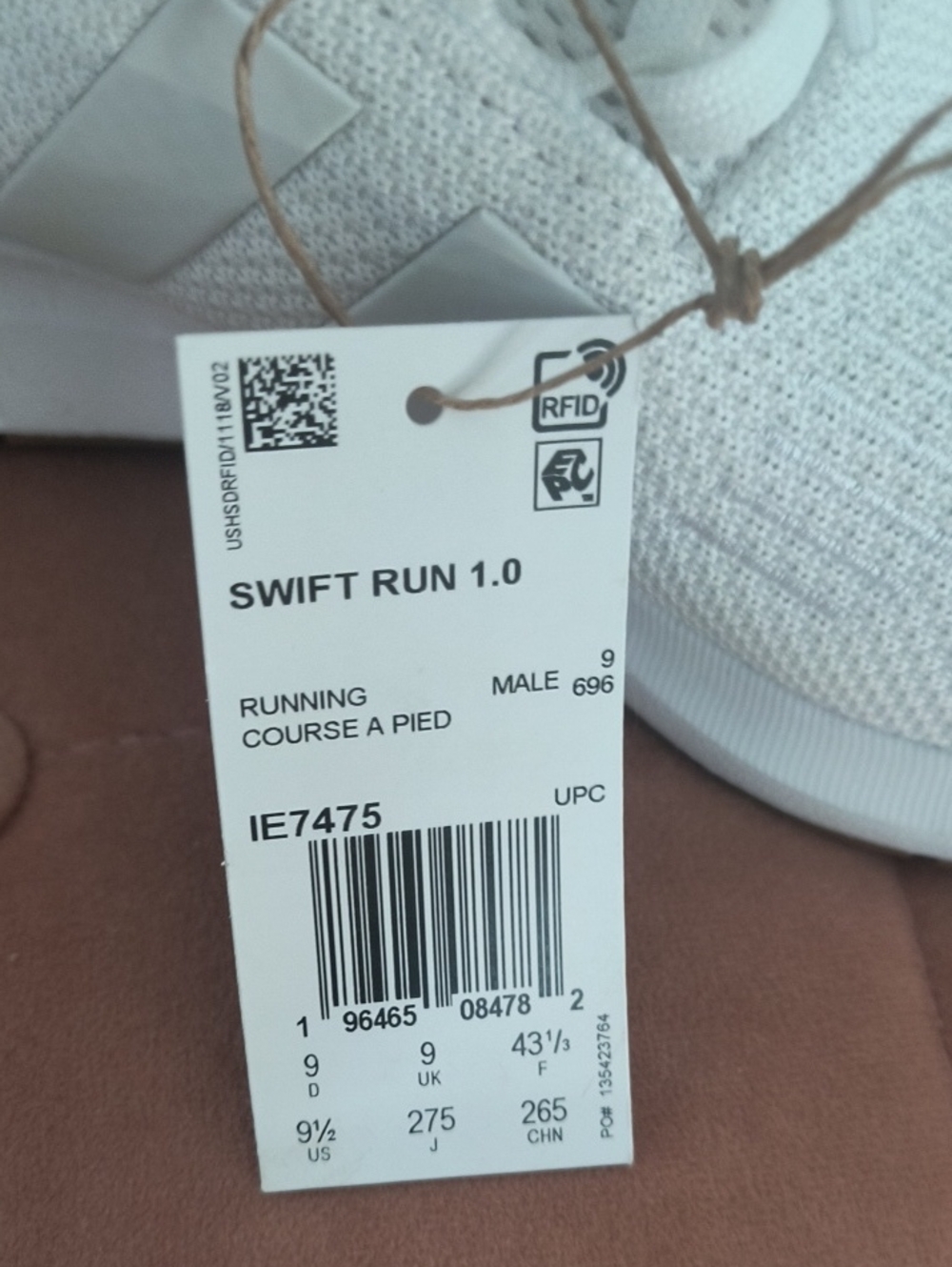 Adidas Swift Run 1.0 Sneakers White Mens Size 9.5 NWOB - Picture 9 of 9